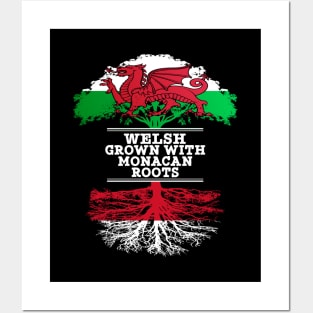 Welsh Grown With Monacan Roots - Gift for Monacan With Roots From Monaco Posters and Art
